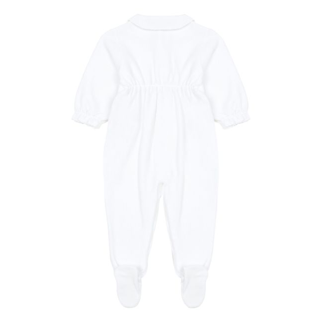 Velvet Terry Cloth Pyajama | White