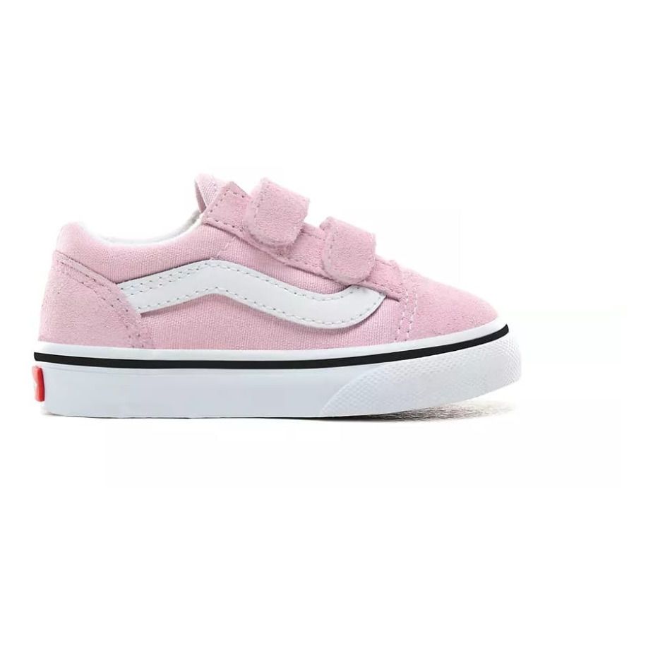 Light pink velcro top vans