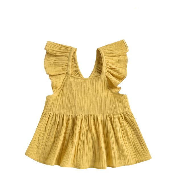 Ajeya Organic Cotton Top Yellow Louise Misha Fashion Children