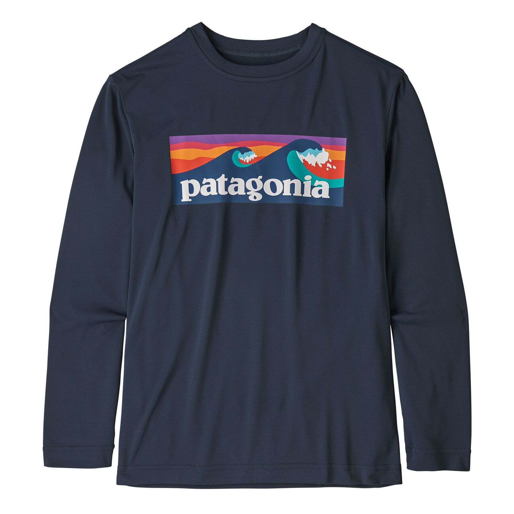 Patagonia - T-shirt Anti-UV - Fille - Bleu marine