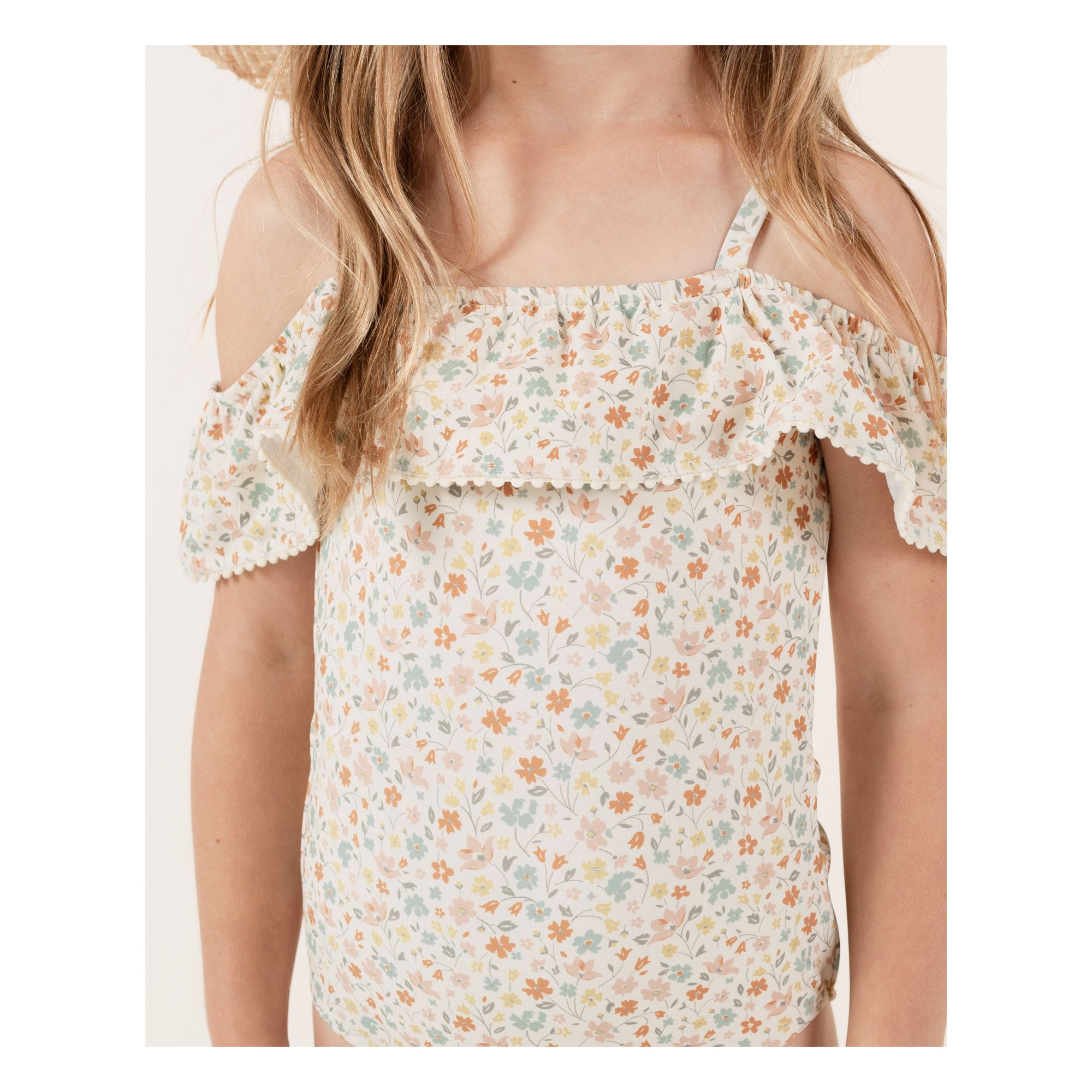 Field floral swim shorts White Rylee + Cru Fashion Baby