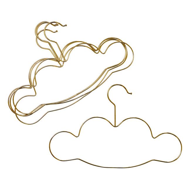 Perchas Nubes - Set de 5 | Dorado