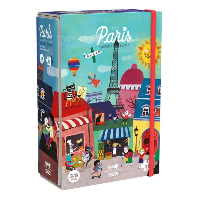 Doppelseitiges Puzzle Tag und Nacht Paris