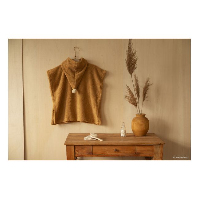 Poncho de algodón orgánico So Cute | Caramelo