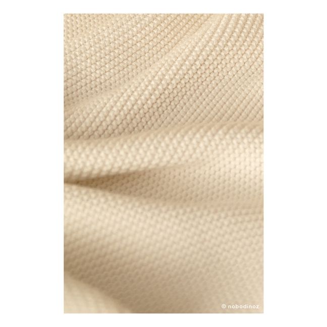 Cuscino a maglia So Natural in cotone bio Bianco latte