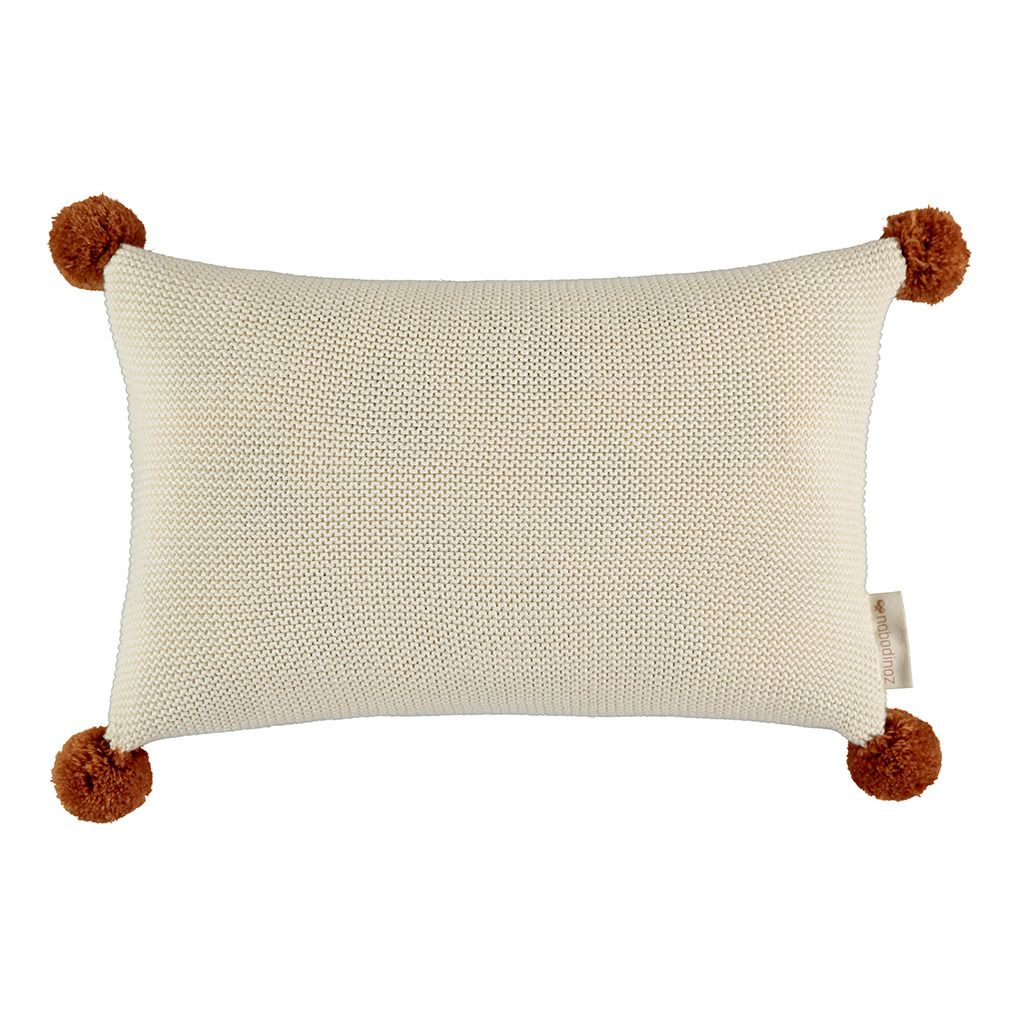 Nobodinoz - Coussin tricoté So Natural en coton bio - Naturel
