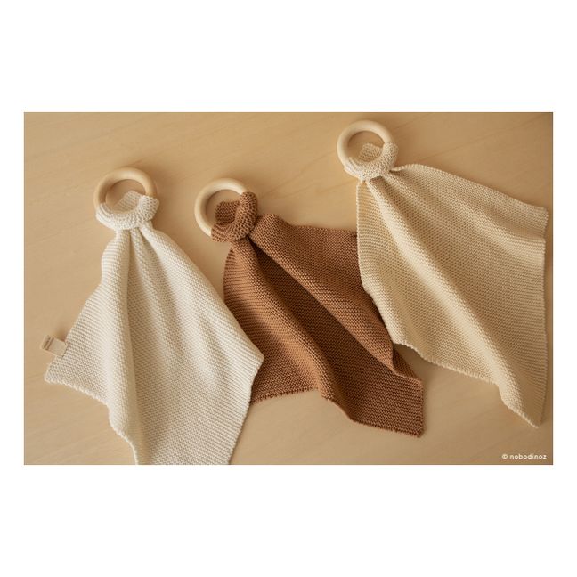 Anneau de dentition So Natural en bois et coton bio | Camel
