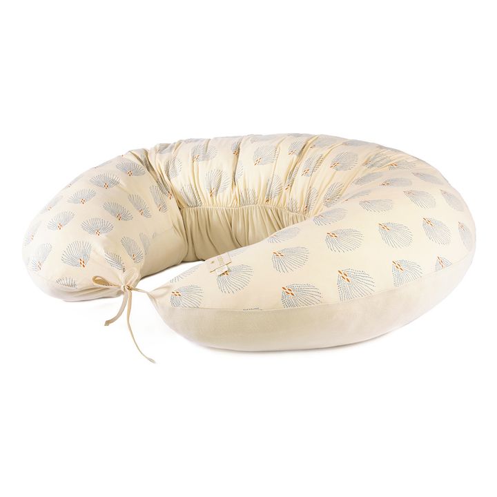 Nobodinoz - Luna Gatsby Nursing Pillow in Organic Cotton - Cream