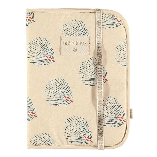 Funda para tarjeta sanitaria de algodón orgánico Poema Gatsby | Crema