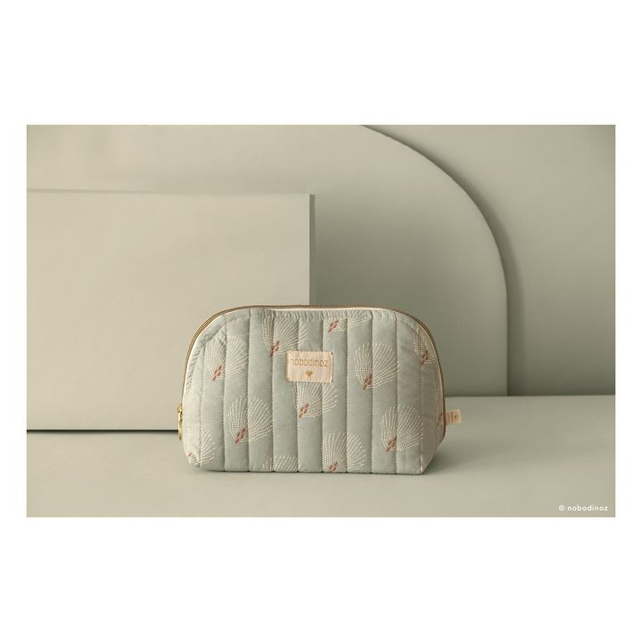 Holiday Gatsby organic cotton toiletry bag | Green water- Product image n°1