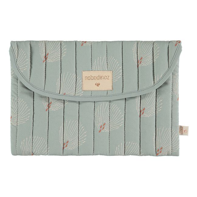 Bagatelle Gatsby Pouch in Organic Cotton Green water