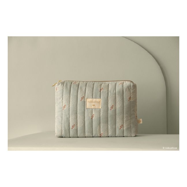 Trousse De Toilette Bébé En Coton Bio Blanc – Déperlante, Pratique Pour Voyage – Marque Sauthon