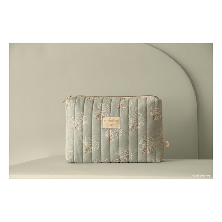 Gatsby organic cotton toiletry bag | Green water- Product image n°1