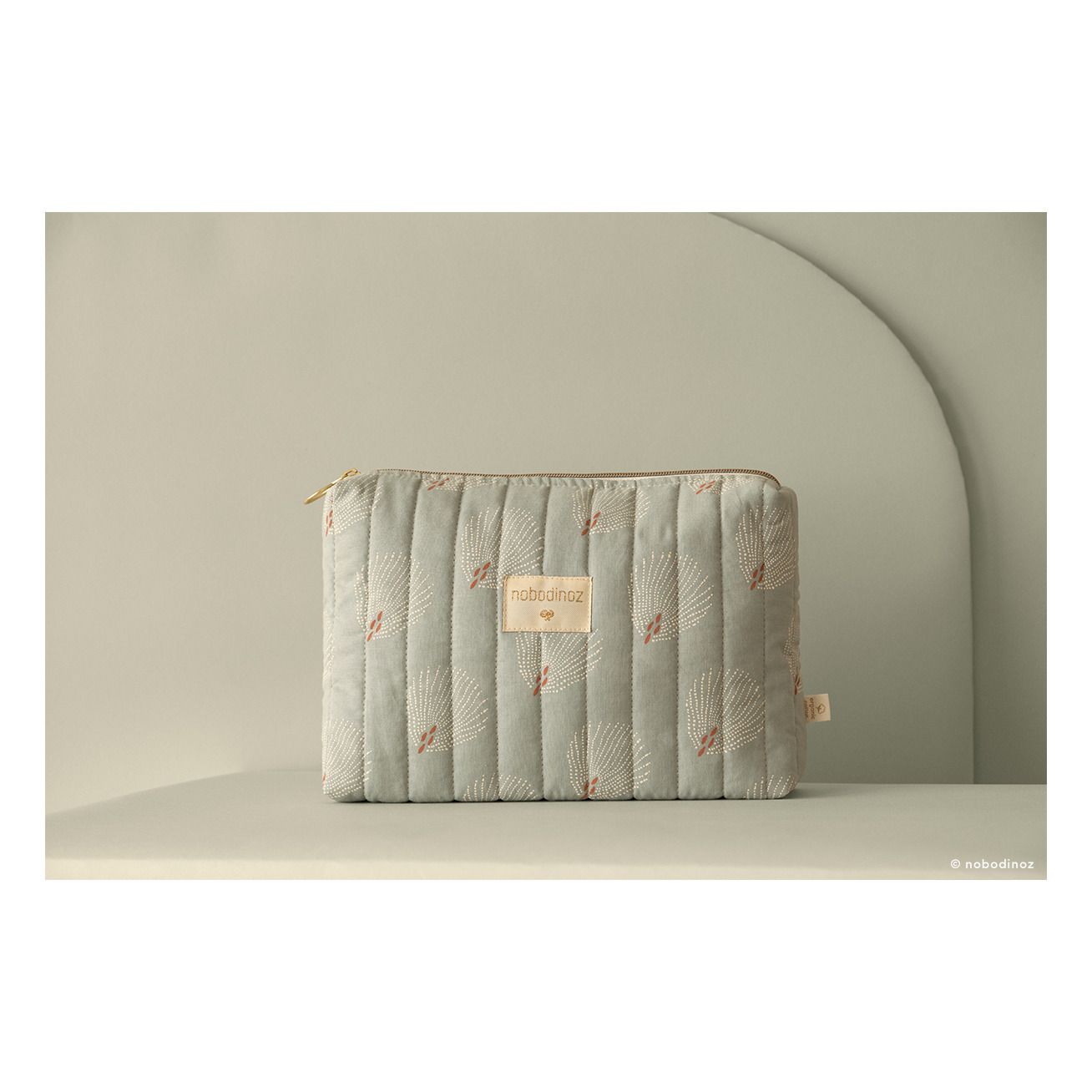 Gatsby organic cotton toiletry bag Green water- Product image n°1