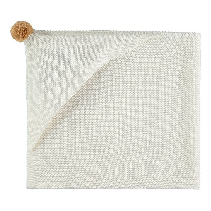 Mantella In maglia So Natural in cotone bio | Bianco latte- Immagine del prodotto n°0