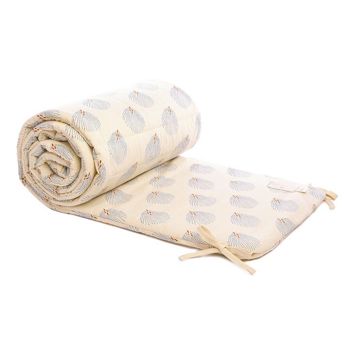 Protector de cama de algodón orgánico Nest Gatsby Crema- Imagen del producto n°0