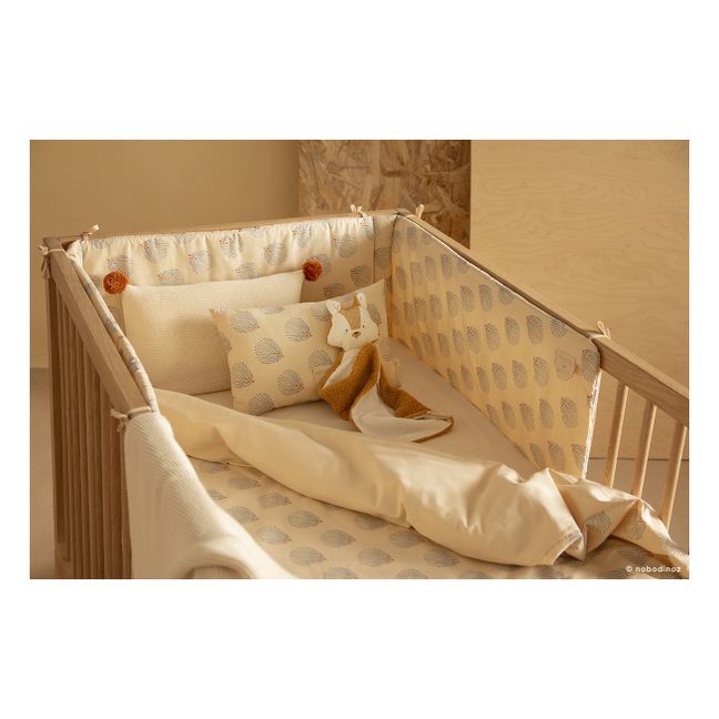 Protector de cama de algodón orgánico Nest Gatsby | Crema