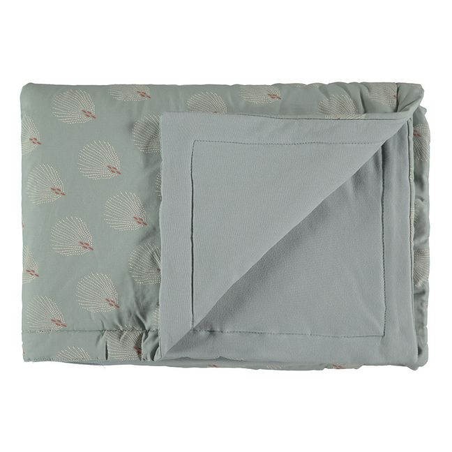 Laponia Gatsby organic cotton blanket | Green water