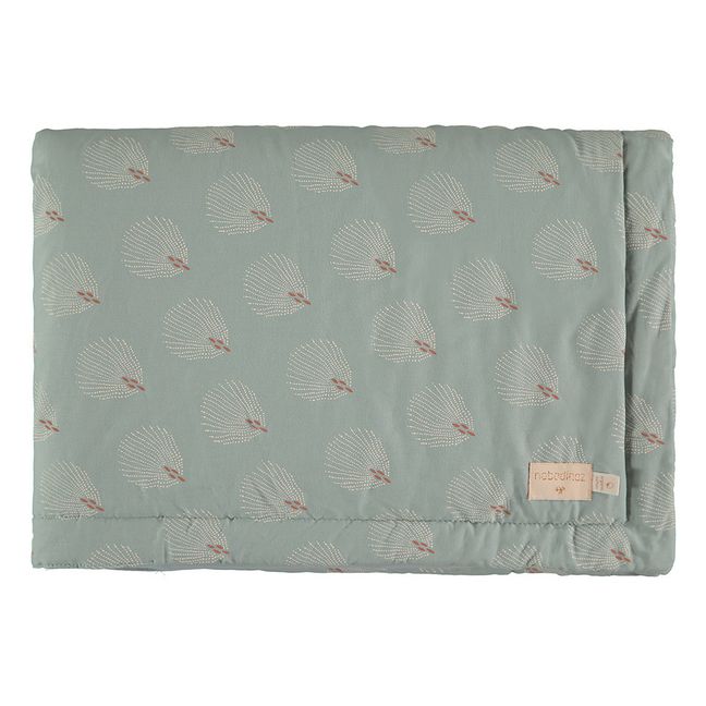 Colcha de algodón orgánico Laponia Gatsby | Verde agua