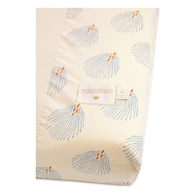 Housse de matelas à langer Calma Gatsby en coton bio | Crème