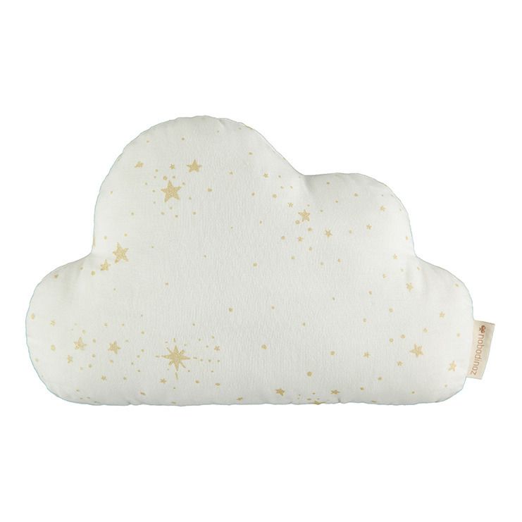 Nobodinoz - Coussin nuage Stella en coton bio - Blanc