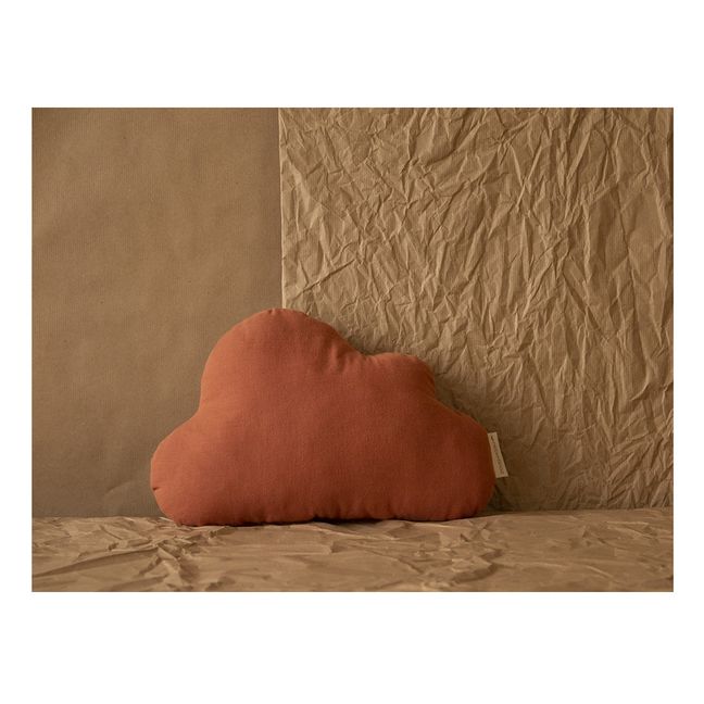 Cloud cushion in organic cotton | Coffee