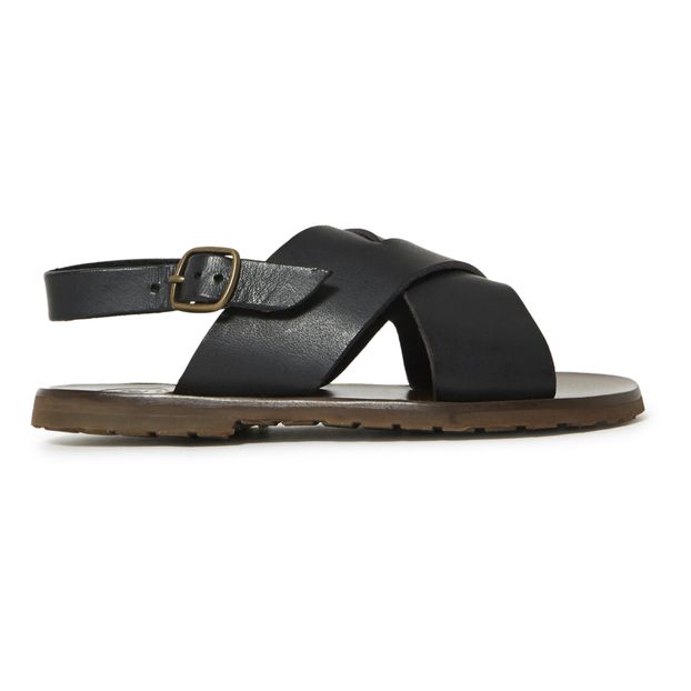 cross sandals black