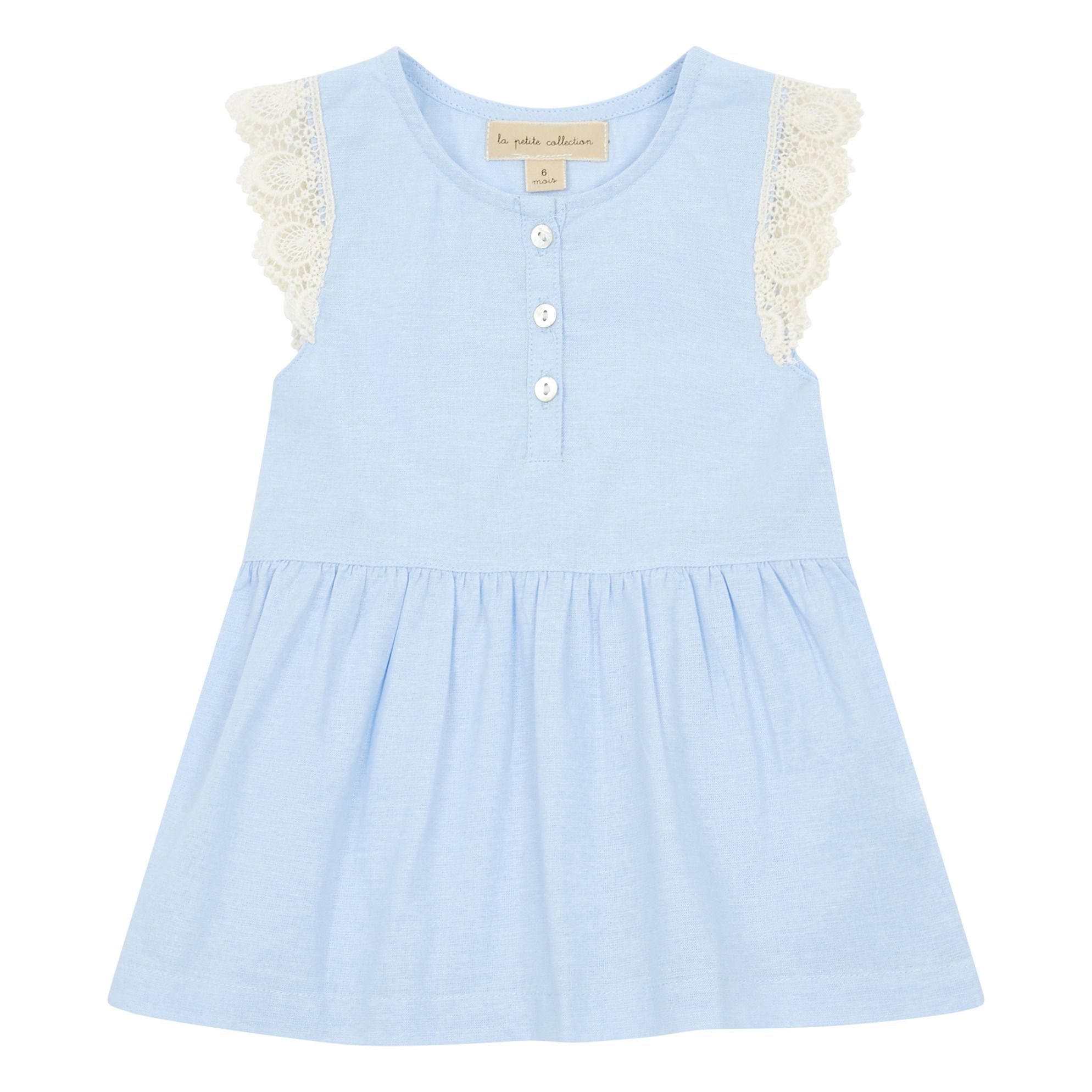 La Petite Collection - Robe Chambray - Fille - Bleu jean