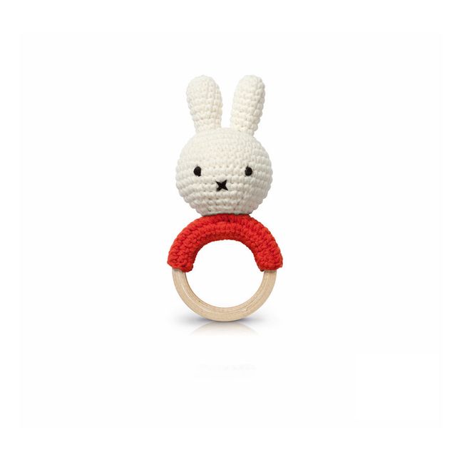 Hochet Miffy en crochet | Rouge