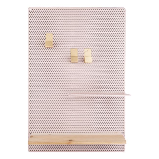 Perforated Metal Memo Board | Pale pink