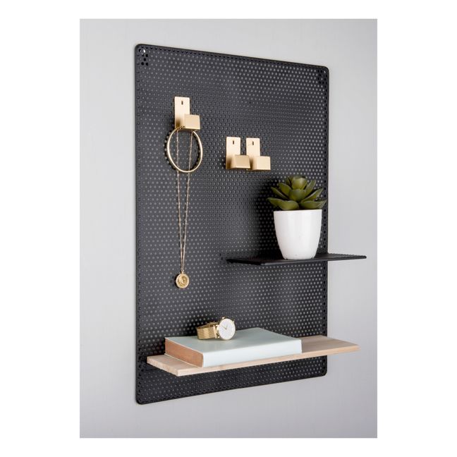 Memory Board aus perforiertem Metall | Schwarz