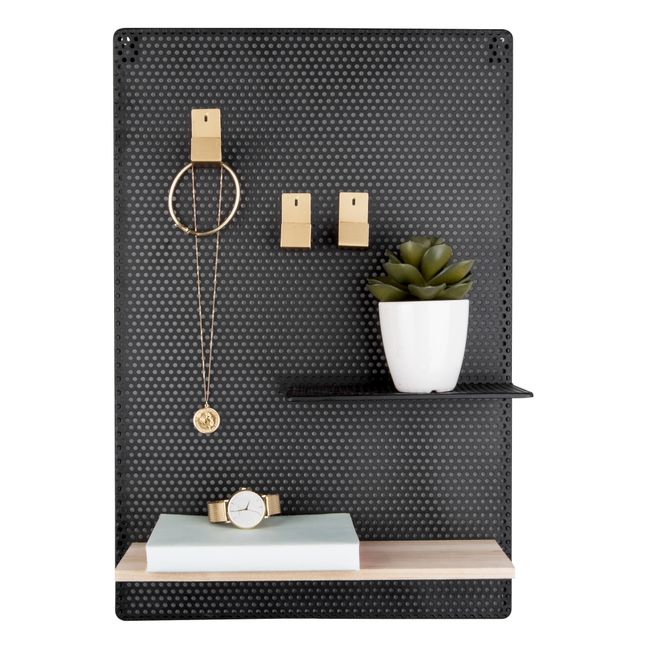 Perforated Metal Memo Board | Black