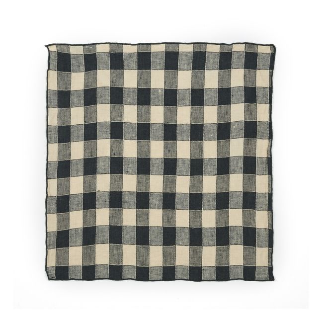 Serviette de table Bourdon en toile vintage | Fusain