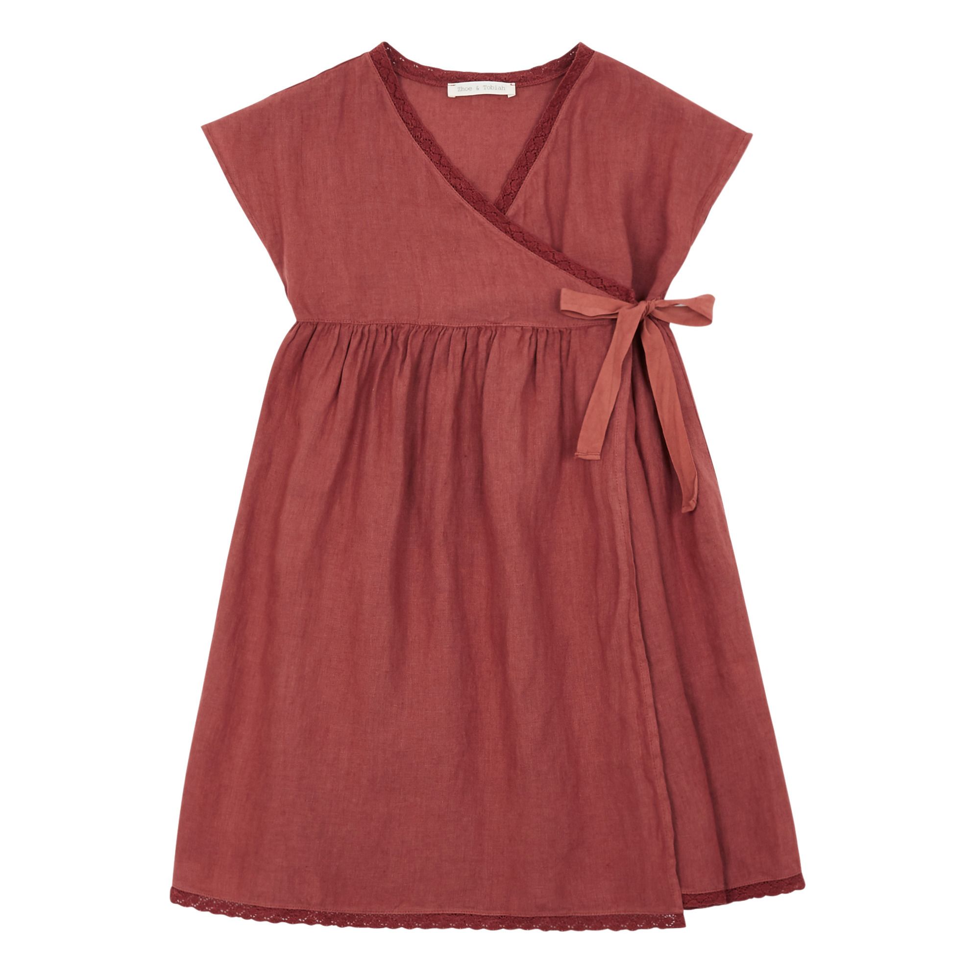 Zhoe & Tobiah - Robe Lin Nœud - Fille - Rose