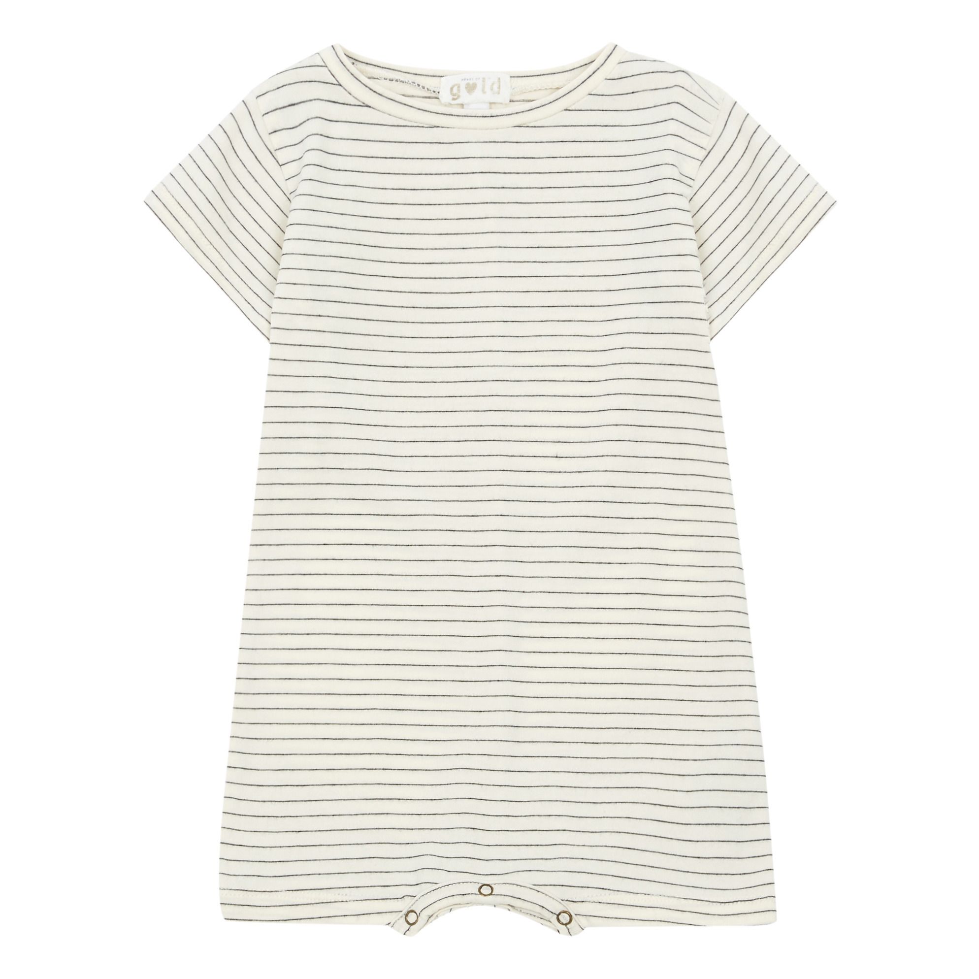 white and gold playsuit