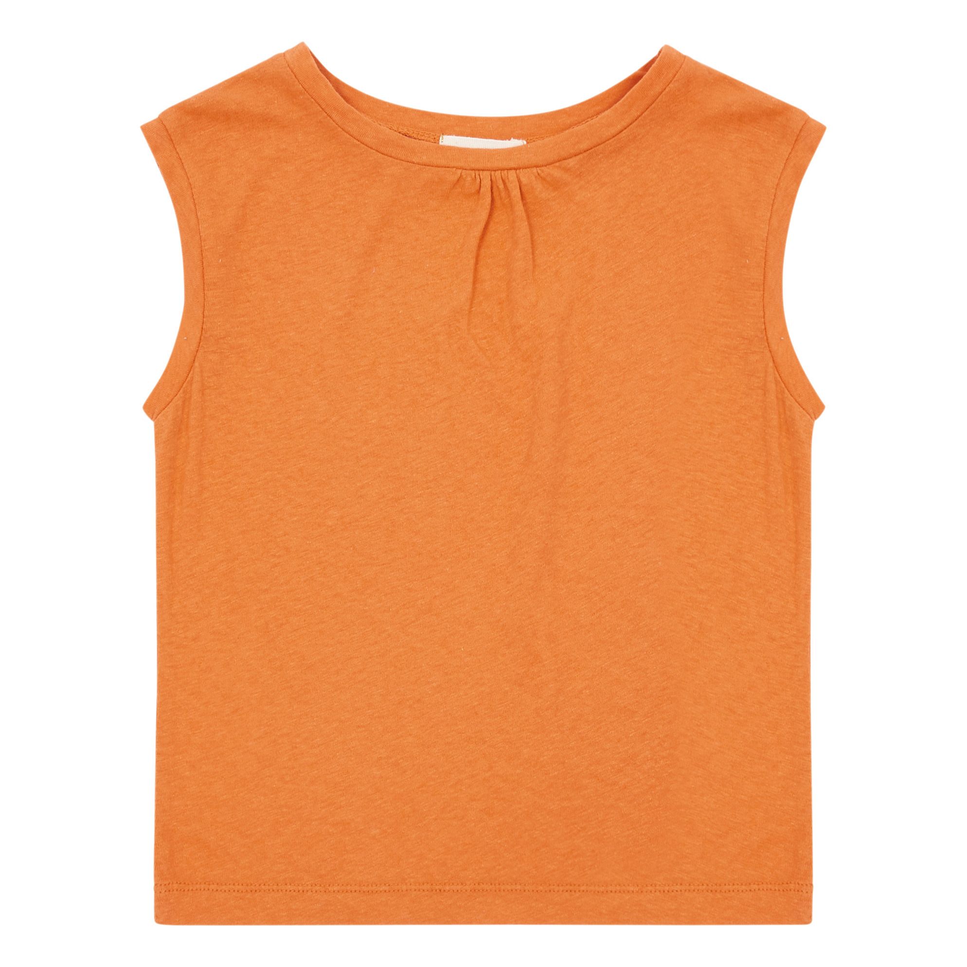 Longlivethequeen - Débardeur Lin - Fille - Orange