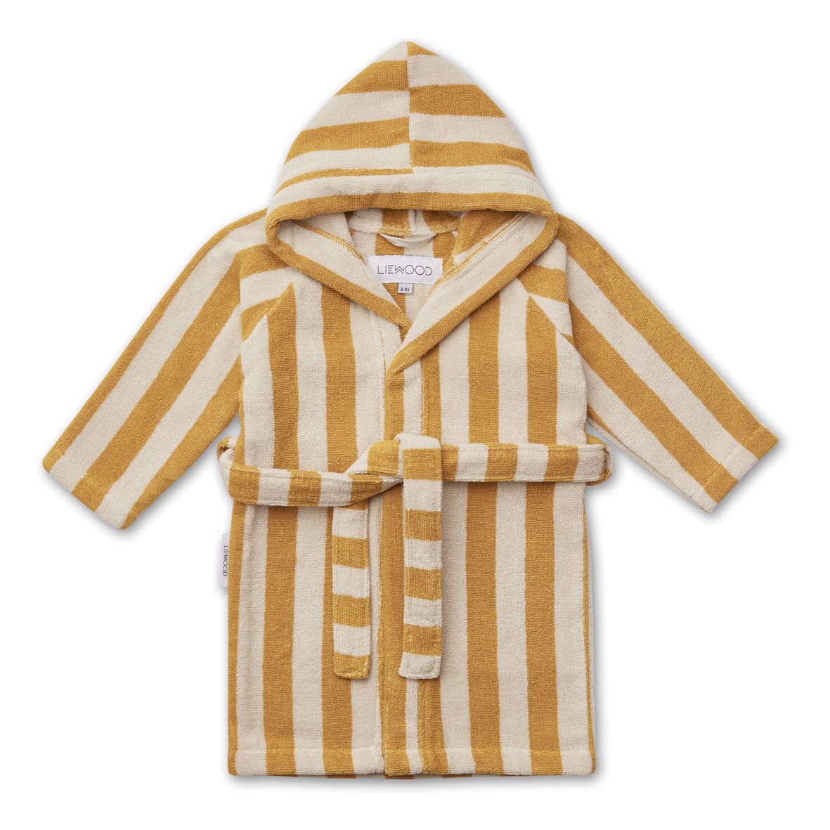 Reggie organic cotton bathrobe | Mustard- Product image n°0