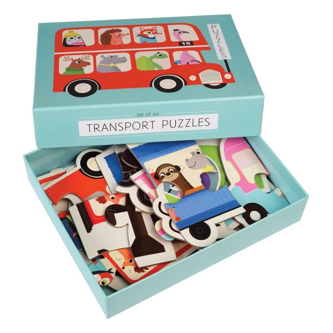 Set de 6 Puzzles Transport
