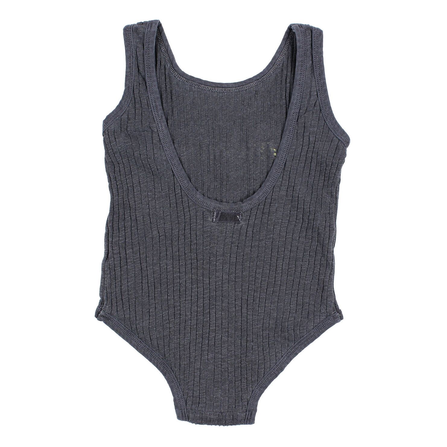Flash Organic Cotton One-piece Swimsuit Charcoal grey Buho