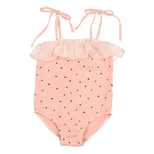 pale pink one piece swimsuit