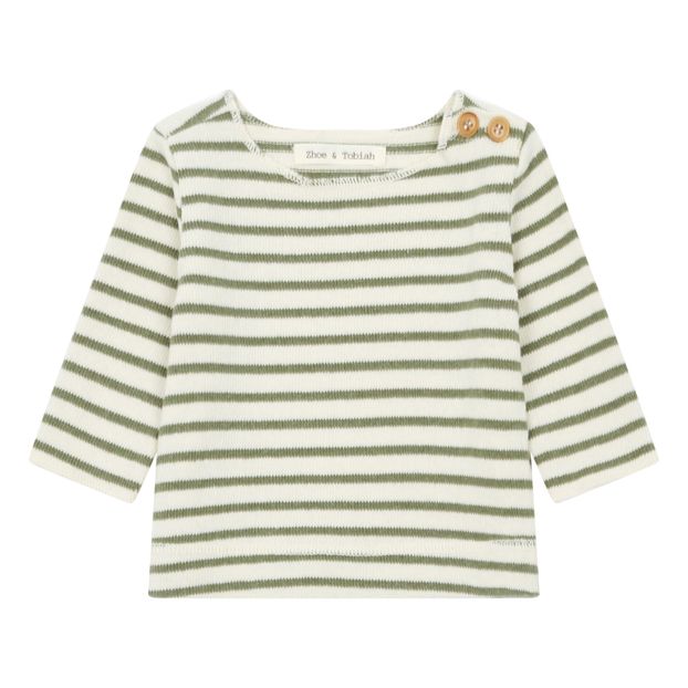 green striped sweatshirt