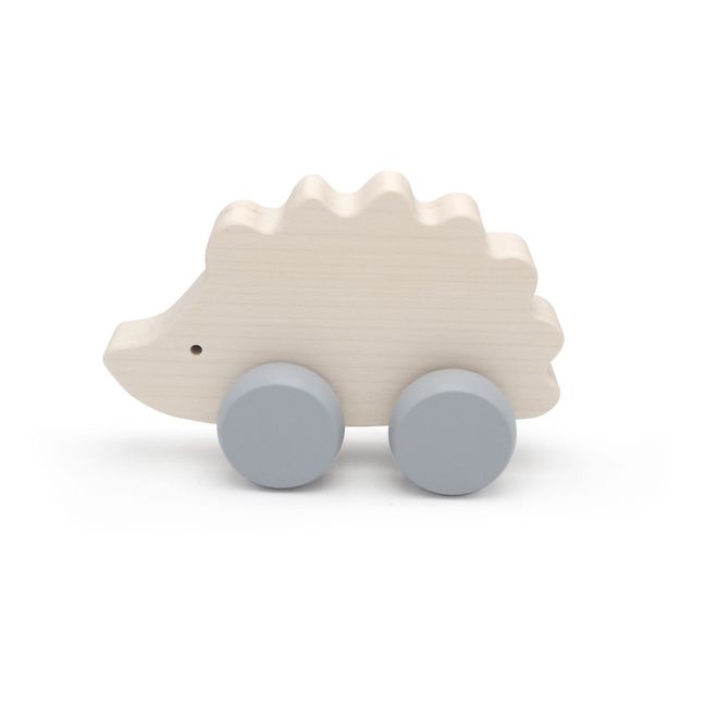 Wooden Hedgehog Push Toy | Grey