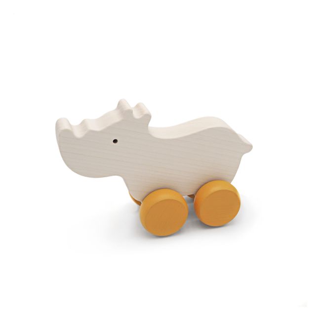 Rinoceronte de madera para pasear