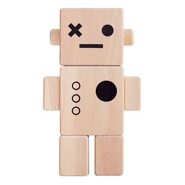Robot decorativo de madera