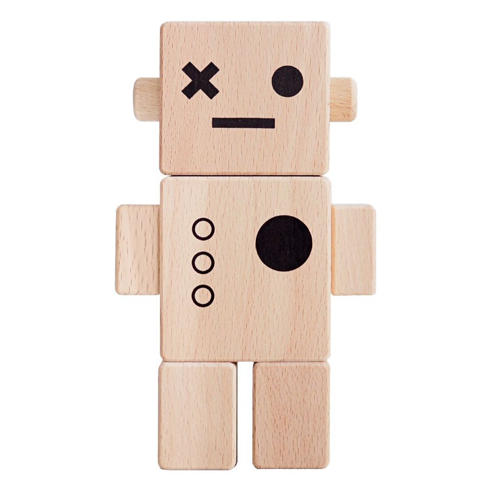 Roboter aus Holz- Produktbild Nr. 0