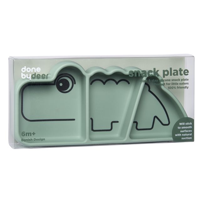 Plato de silicona Croco | Verde
