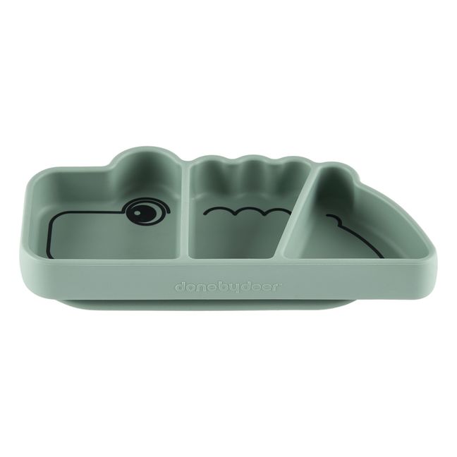 Assiette en silicone Croco | Vert