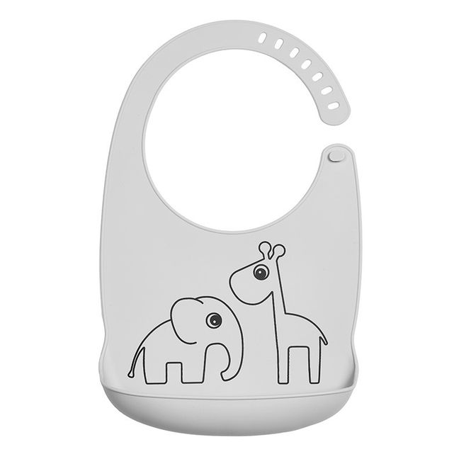 Bavaglino Deer Friend in silicone | Grigio chiaro