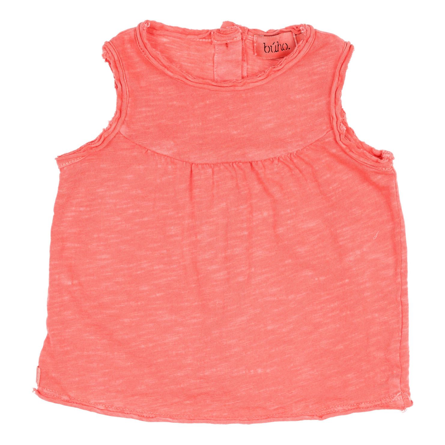 Buho - Top Coton Bio Isabelle - Fille - Corail
