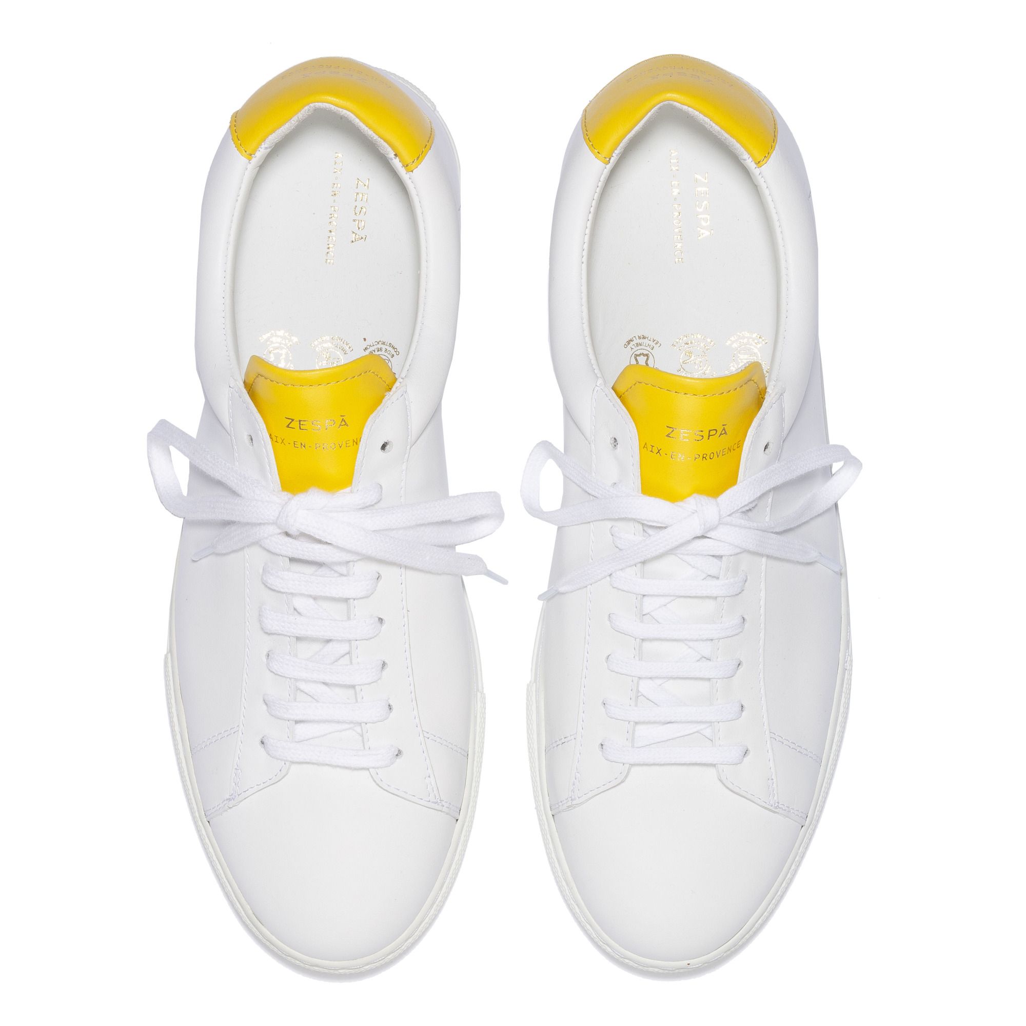 ZSP4 Nappa Leather Trainers Yellow Zespà Shoes Adult